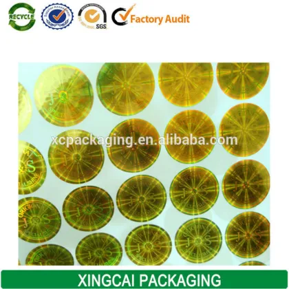 guangzhou xingcai custom hologram sticker for electronics