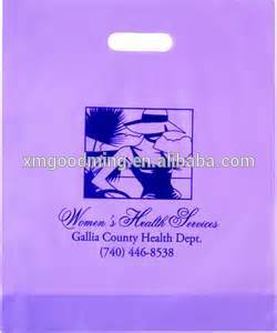 Cheap die cut plastic promotional adverstising plastic printed bag