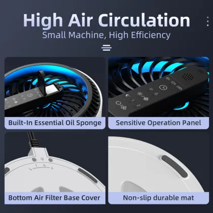 DOUHE OEM Factory Manufacturer Custom Tuya WiFi Control Smart Portable Mini Air Purifier