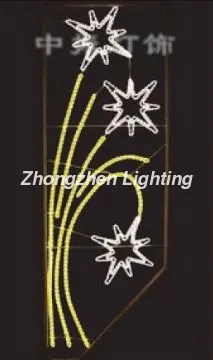 star motif  street light pole mounted motif