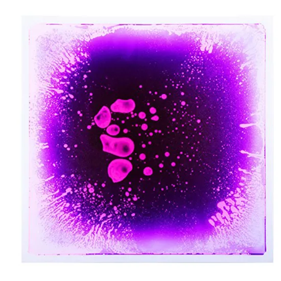 Rainbow Square Liquid LED Interlocking Tiles: Easy Installation and Cleaning, Non-Toxic Option for School-Age Children's Environments