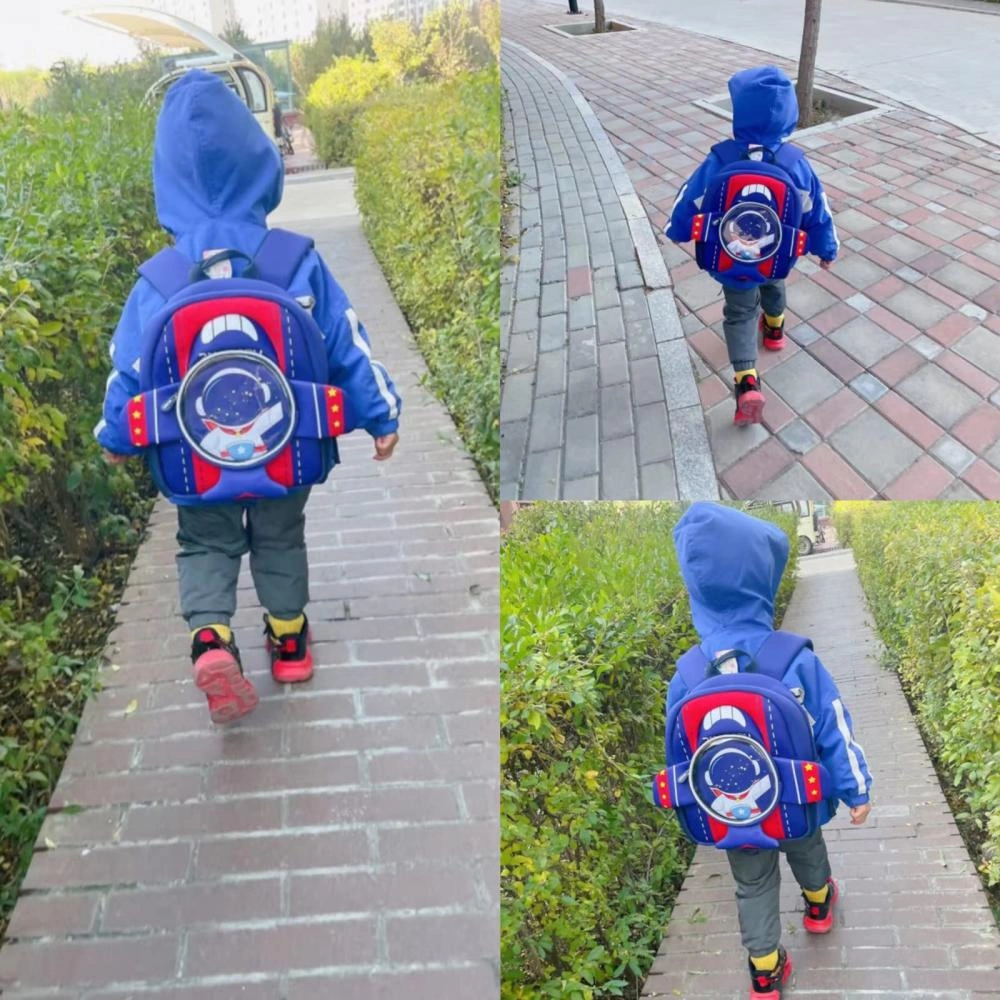 Toddler Backpack With Detachable Leash - Rocket Shape, Waterproof, For Kids 1-3 Years, Nursery & Preschool