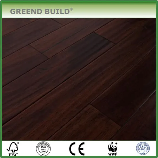 Brown Hand scraped Acacia Hardwood flooring
