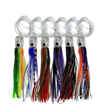 Octopus en silicone acrylique Appât doux pour la pêche à la traîne - 45g à 106g pour le marlin et le thon