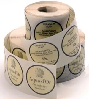 Wholesale self adhesive custom plastic cup label