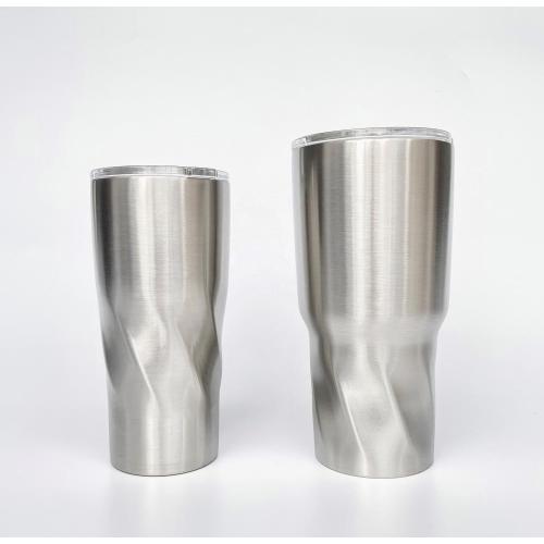 Kurve Twist Edelstahl Tumbler Becher mit Deckel