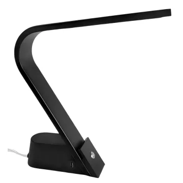 Modern Hotel Black Touch Dimmable LED Desk Lamp with USB Charging Ports