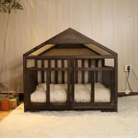 practical simplicity indoor assemble large canvas solid wood living room balcony wooden cat pet Detachable house
