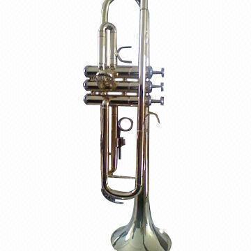 Gold Lacquer Popular Bb Trumpet, Made of Yellow Brass