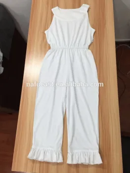 Ruffle jumpsuit cotton, No minimum quantity, print your logo.