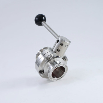 304 sanitary quick installation butterfly valve
