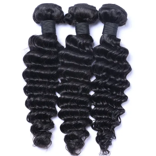 Wholesale Peruvian Deep Wave Curls Hair Weave Unprocessed Loose Deep Wave Bundles Double Drawn Human Hair Extension