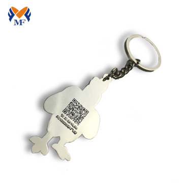 Metal custom chicken shape hard enamel keychain