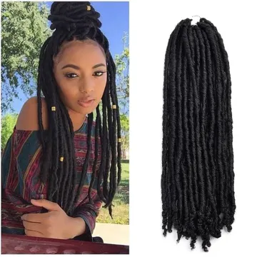 Wholesale 18 inch Bohemian Locs Women Faux Dreadlocks Braids Goddess Faux Locs Braiding Synthetic Crochet Hair Extensions