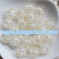 8-20MM Cristal Acrylique Crackle Style Perles Chunky Perles D&#39;entretoise En Vrac Charms