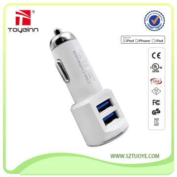 China Mobile Phone Accessory Output 5V 3100MA Dual USB Car Charger adapter 3.1A Car Charger Dual USB