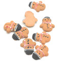 Vendita calda Brown Snowman Flat Back 100 pz/borsa Cabochon In Resina Per Fai Da Te Giocattolo Artigianato Decorazione Perline Ornamenti Del Telefono