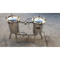 Stainless steel double-barrel filter