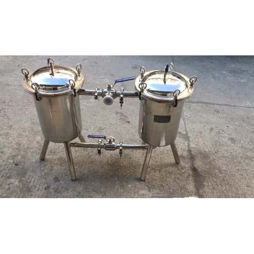 Stainless steel double-barrel filter