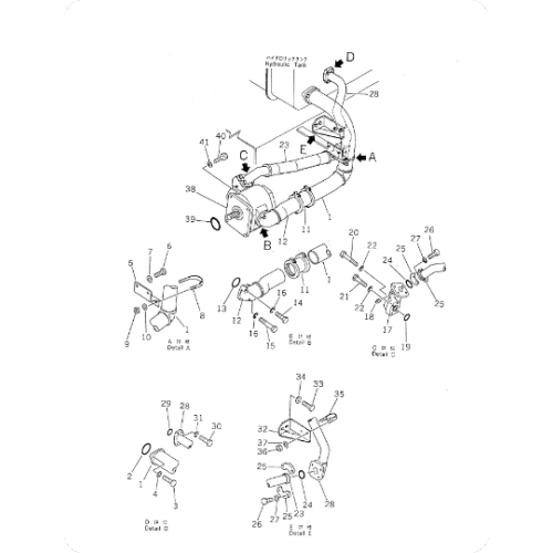 Bulldozer D355A-5 working pump 07448-66108