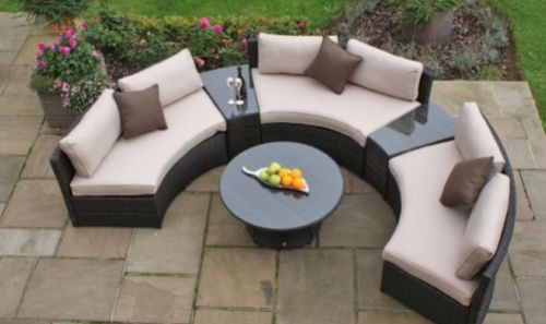 Alu. Rattan Dining Set Rattan/Patio/Garden Furniture Fh-9007