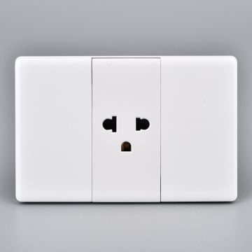 Công tắc tường băng đảng 3 hiện đại - Đen (110V/220V)