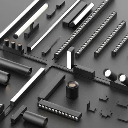 Linear Magnetic Rail COB LED Track Light Ultrathin Track Light Magnetic Rail