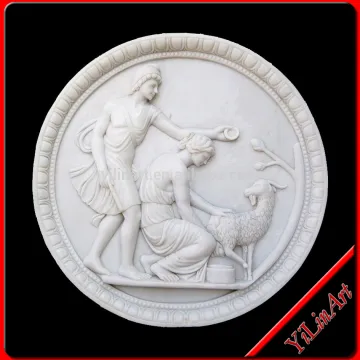 White Marble Bas Relief,relief carving (YL-F013)