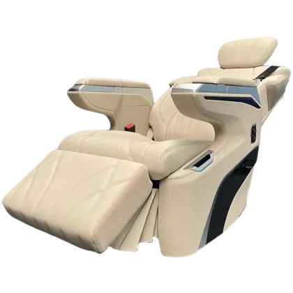 KIMSSY Rambler Limousine Chair for Toyota Coaster - Business Car Seats with Leg Rest