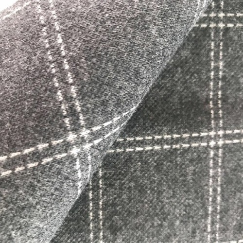 Plaid Design Double Knitting Jacquard