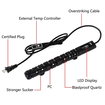 Seabillion Aquarium Digital LED Display Heater - Blastproof Tropical Fish Tank & Accessories