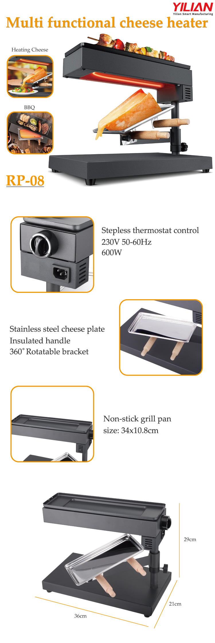 Cheese Melter With Tray Rp 08