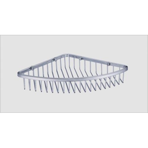 Single tier corner basket shelf