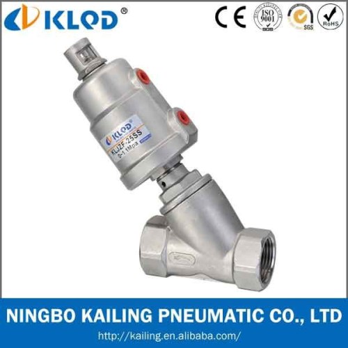 two-way high pressure stainless steel half inch pneumatic angle valve KLJZF-15