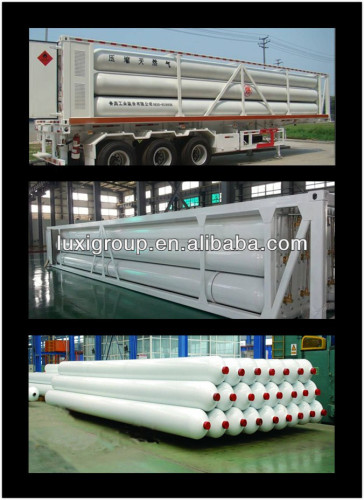 11 tubes skid CNG trailer of Shandong LUXI ,BV & ISO,cng storage