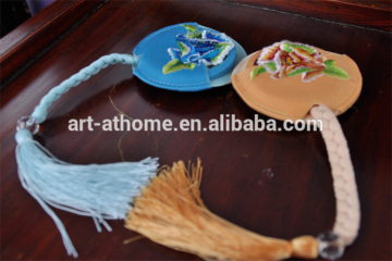 115033111handmade cloth covered pocket mirror