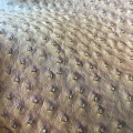 Pvc Leather Material Two tone ostrich pattern PVC leather for bags Manufactory