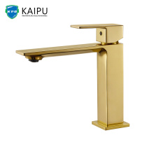 Gold bathroom faucet single hole