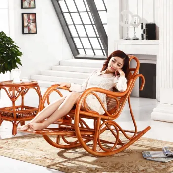 Preferential Price Rattan Rocking Arm Chair for Leisure in Indoor Spaces