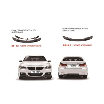 สำหรับ BMW F30 F35 MP Front Spoiler Lip Gloss Black
