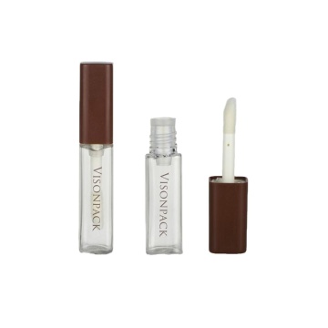 Customizable ABS Square Lip Gloss Tube with Brush