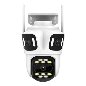 Three Lens PTZ 6K HD Waterproof WiFi Security Camera with Auto Tracking
