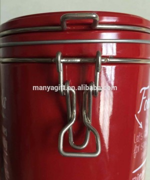 Tin Coffee Can wtih sealed Ring