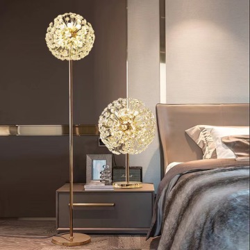 Modern Nordic Light Luxury Dandelion Crystal Table Lamp