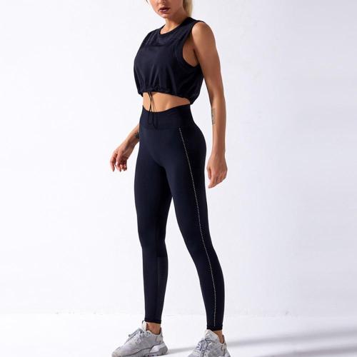 Conjuntos de roupas esportivas de corrida para ioga para mulheres
