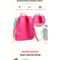 Gradient color plush backpack bag scool korean style school bag