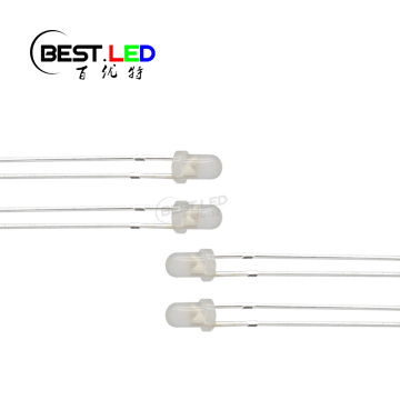 Diffused White 3mm LED Cool White 8000-12000K 7-8lm