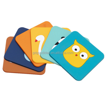Custom High-Quality Simple Style Soft PVC Rubber Placemats and Coasters