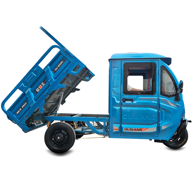 Electric Dump Tricycle: Affordable Enclosed Transport Trolley for Farm Use