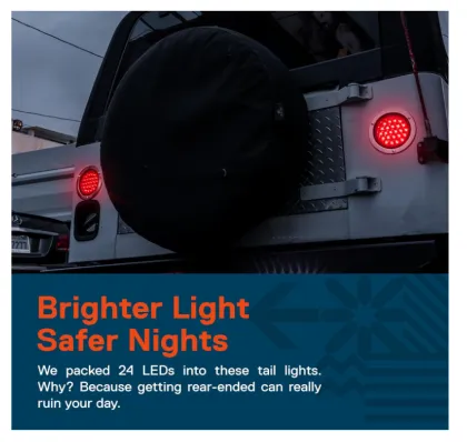 4 Inch Round LED Trailer Tail Lights - DOT Certified Stop Brake Lights